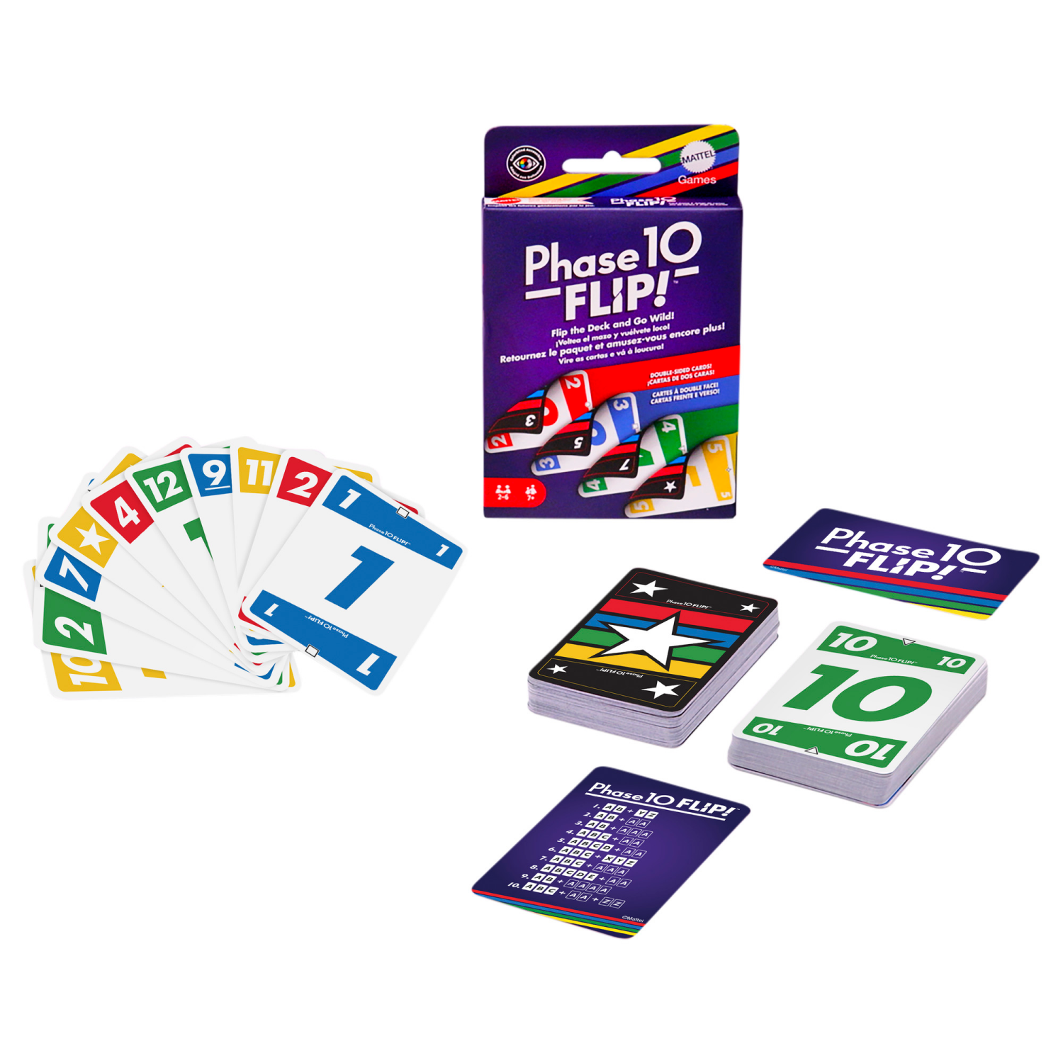 slide 2 of 6, Mattel Phase 10 Flip!™ Card Game, 1 ct