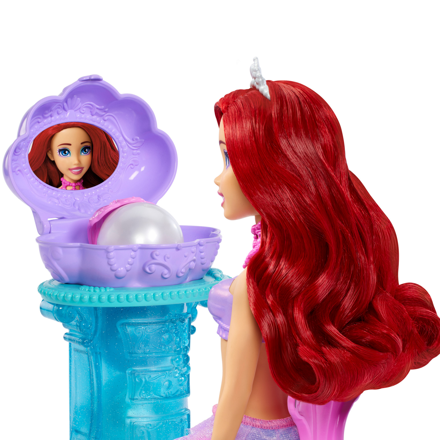 slide 3 of 7, Disney Princess Ariel Vanity Pop Mermaid 11.8" Fashion Doll and Vanity with 5 Pop-Up Surprises, 1 ct