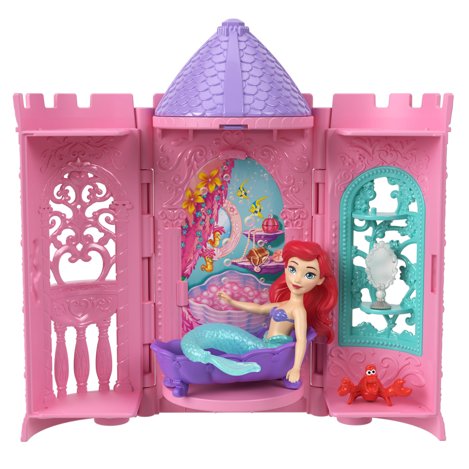 slide 2 of 5, Disney Princess Tower Surprise Small Dolls and Stacking Playsets with 5 Surprises, 1 ct