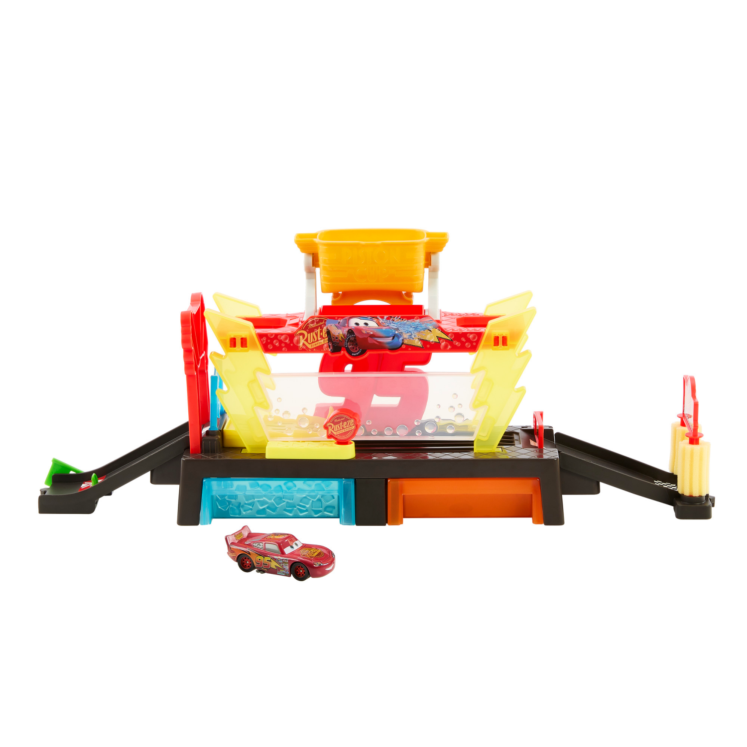 slide 2 of 8, Disney and Pixar Cars Color Changer Race Ready Car Wash Playset & Color Changing Lightning McQueen, 1 ct