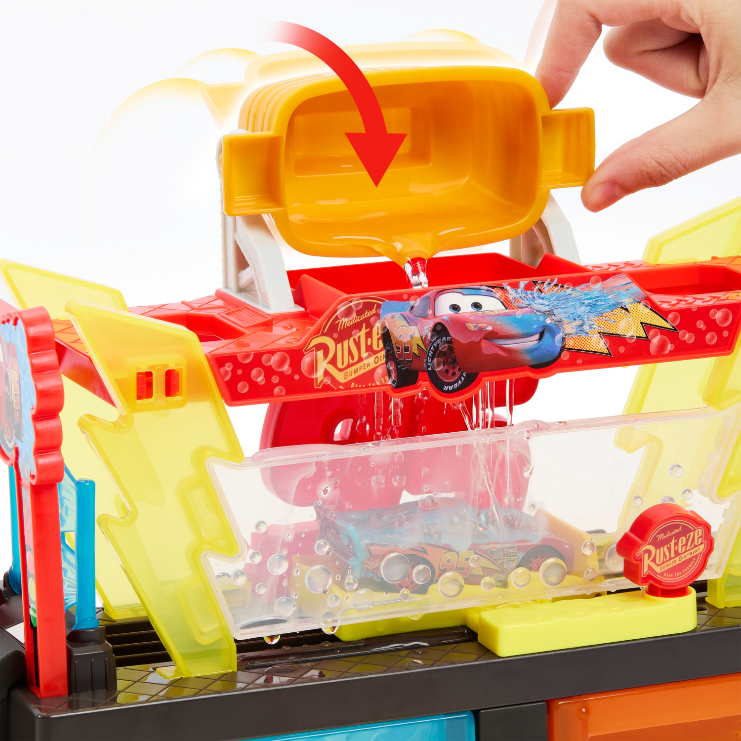 slide 8 of 8, Disney and Pixar Cars Color Changer Race Ready Car Wash Playset & Color Changing Lightning McQueen, 1 ct