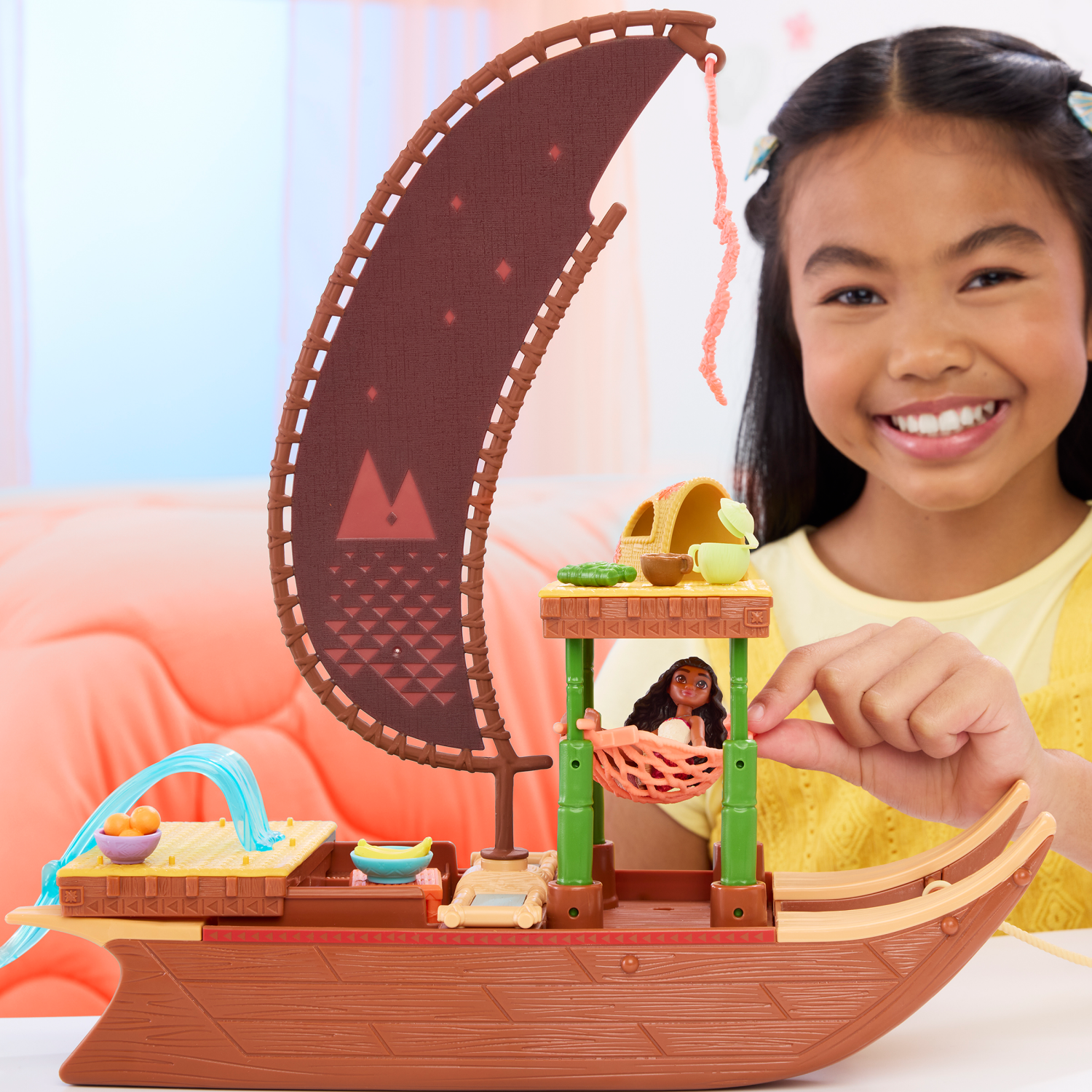 slide 7 of 8, Disney Moana 2 Moana's Adventure Canoe Playset, 1 ct