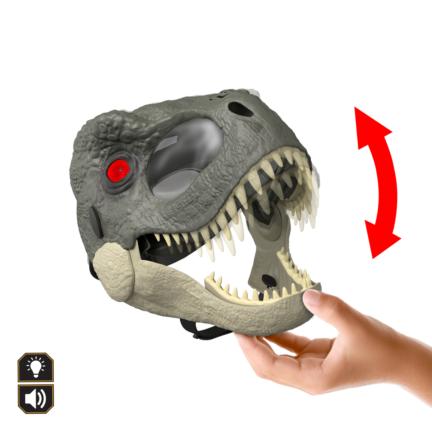 slide 3 of 3, JURASSIC WORLD Rage 'N Roar Tyrannosaurus rex Mask, 1 ct