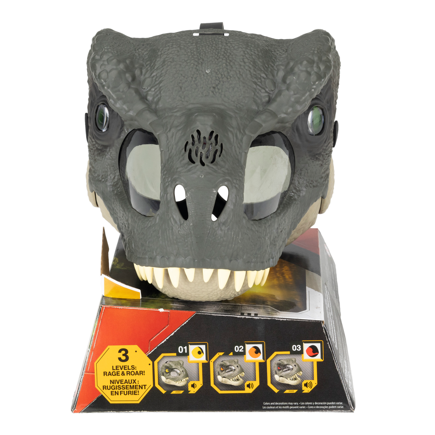 slide 1 of 3, JURASSIC WORLD Rage 'N Roar Tyrannosaurus rex Mask, 1 ct