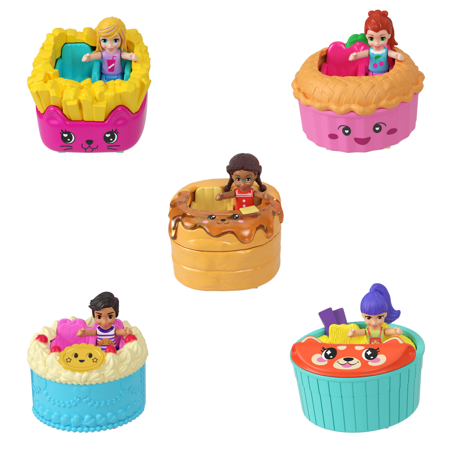 slide 4 of 8, POLLY POCKET TINY TAKE OUT REVEAL Assortment, 1 ct