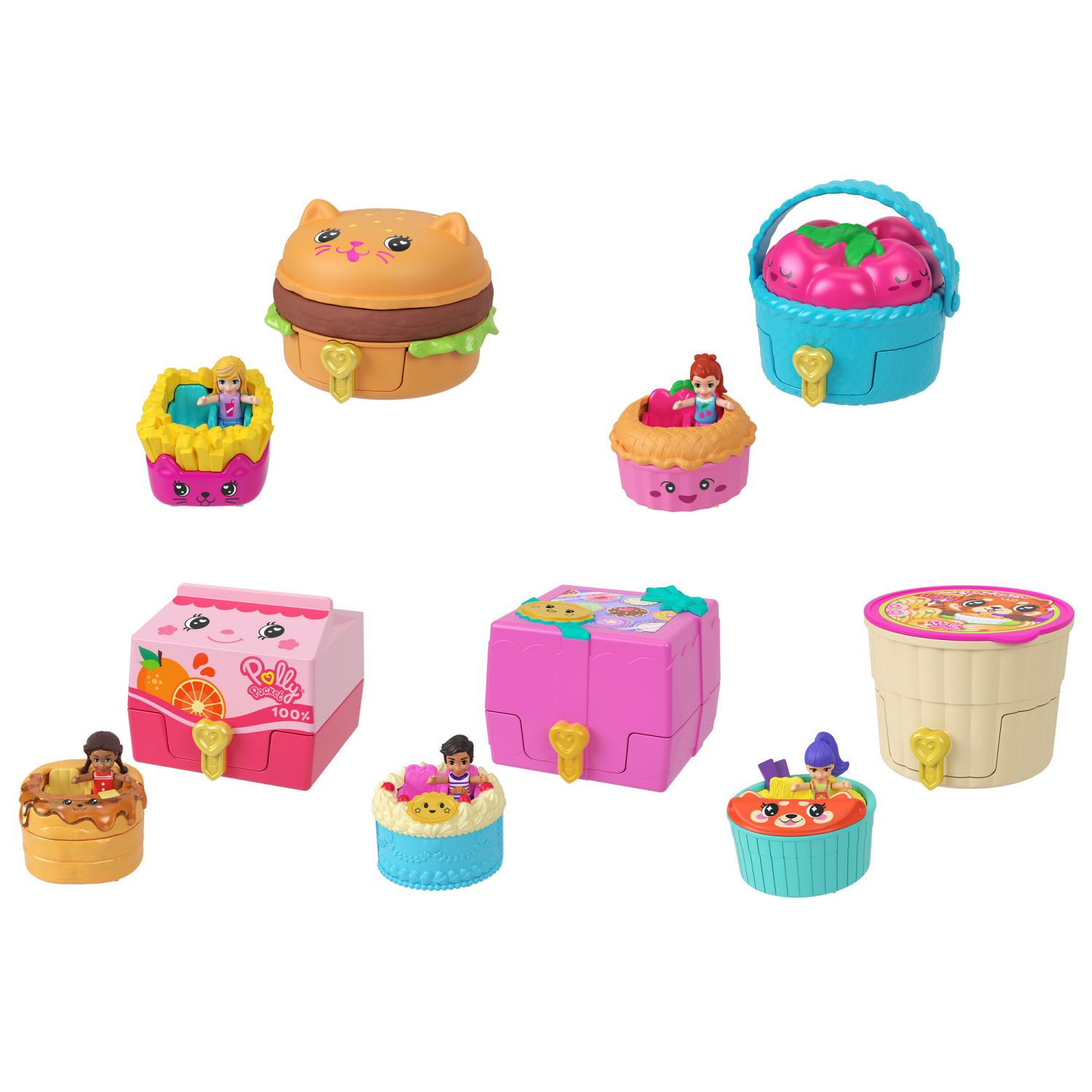 slide 5 of 8, POLLY POCKET TINY TAKE OUT REVEAL Assortment, 1 ct