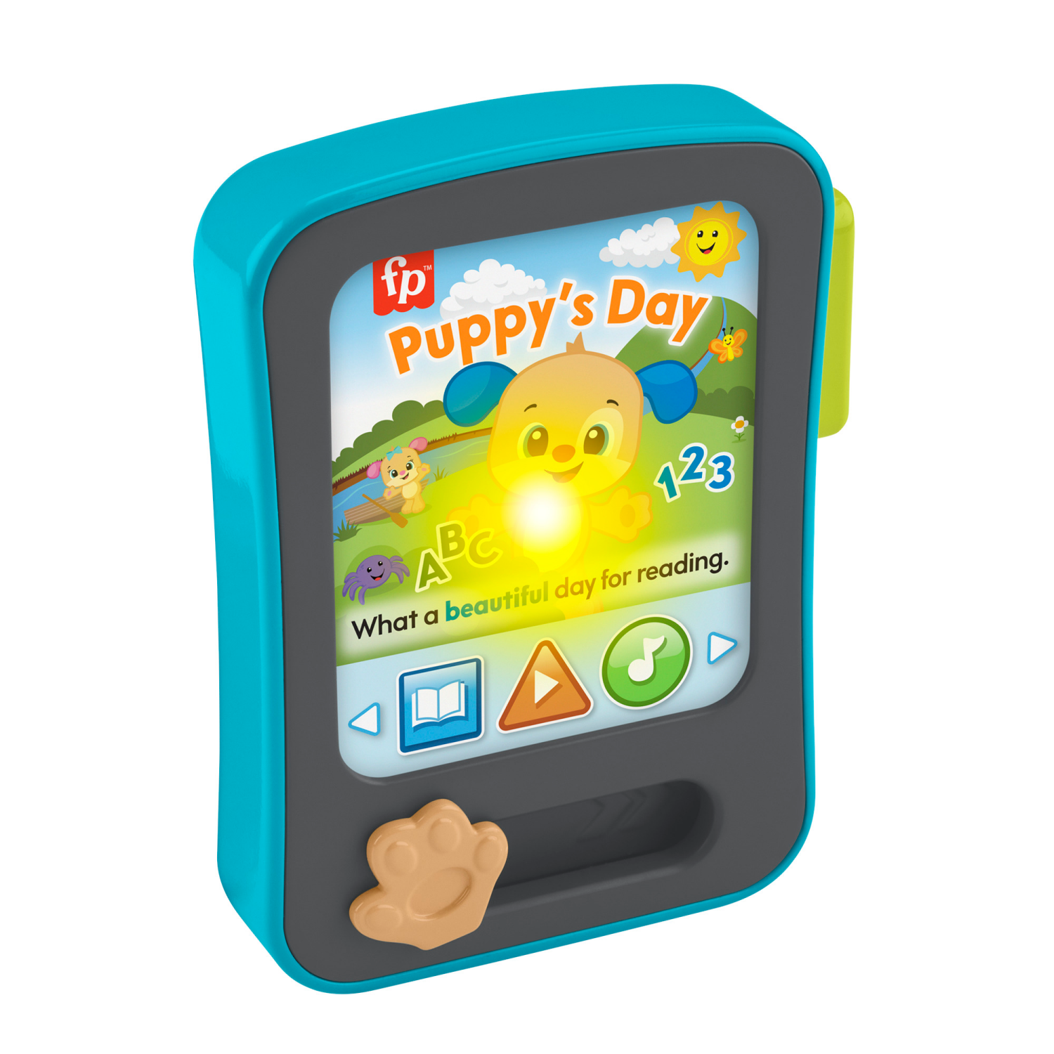 slide 2 of 3, Fisher-Price Laugh & Learn Puppy's Storytime Reader Baby Electronic Learning Toy with Music & Lights, 1 ct