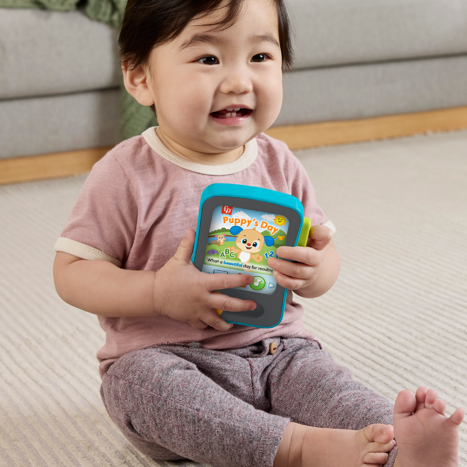 slide 3 of 3, Fisher-Price Laugh & Learn Puppy's Storytime Reader Baby Electronic Learning Toy with Music & Lights, 1 ct