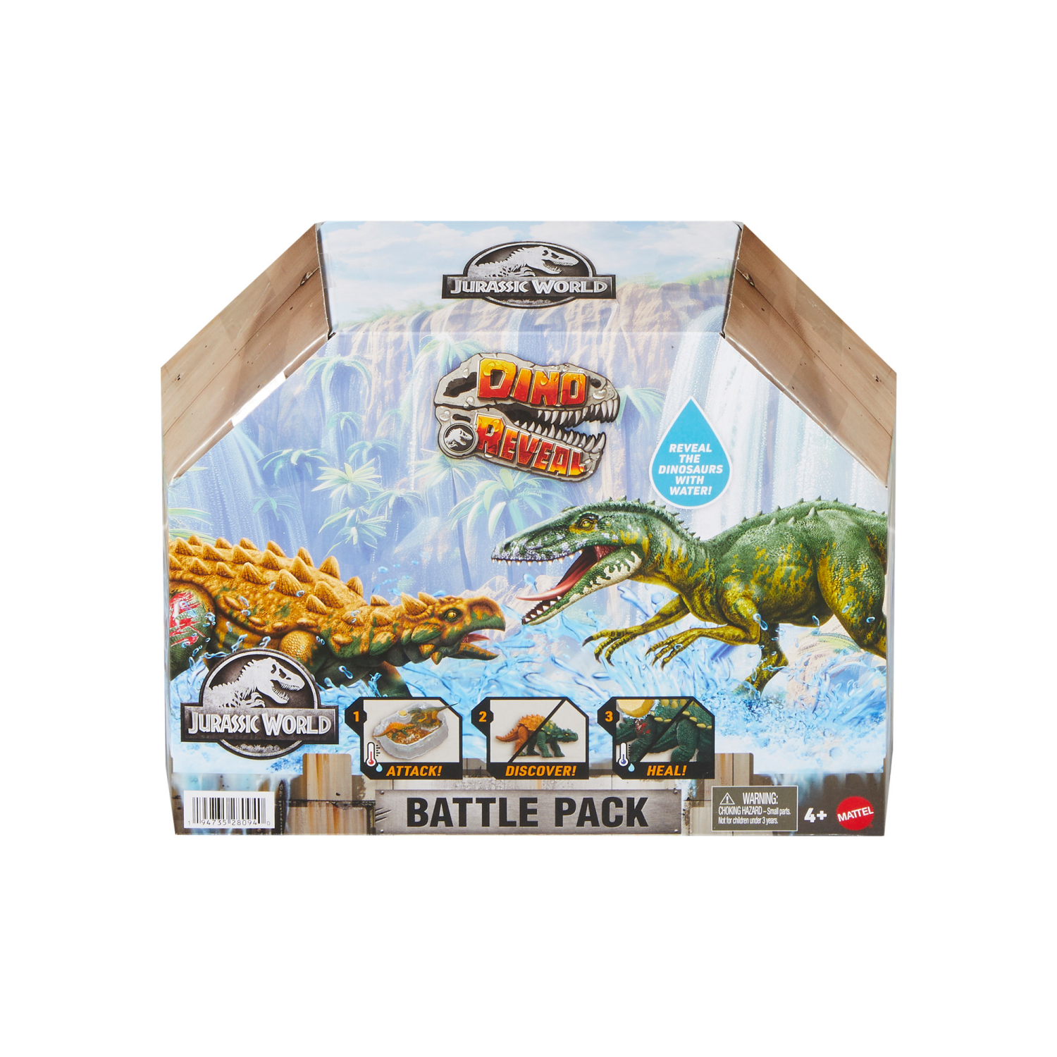 slide 1 of 4, JURASSIC WORLD DINO REVEAL BATTLE PACK Assortment, 1 ct