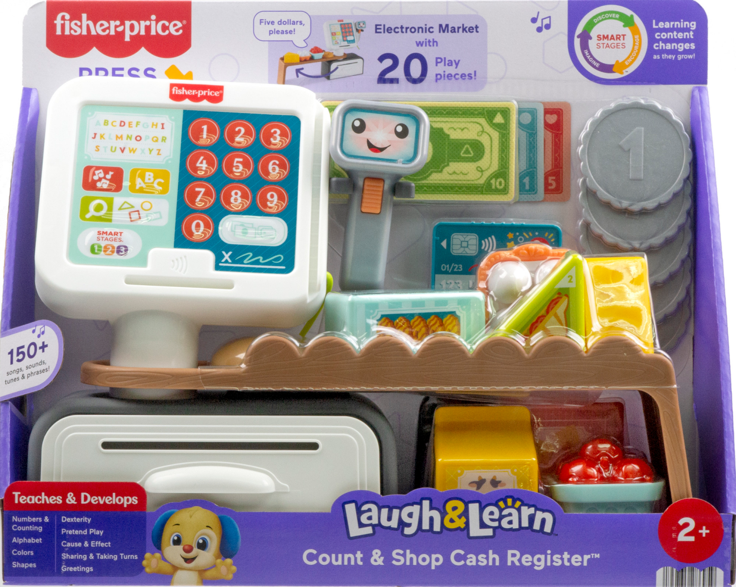 slide 1 of 4, Fisher-Price Laugh & Learn Count & Shop Cash Register, 1 ct