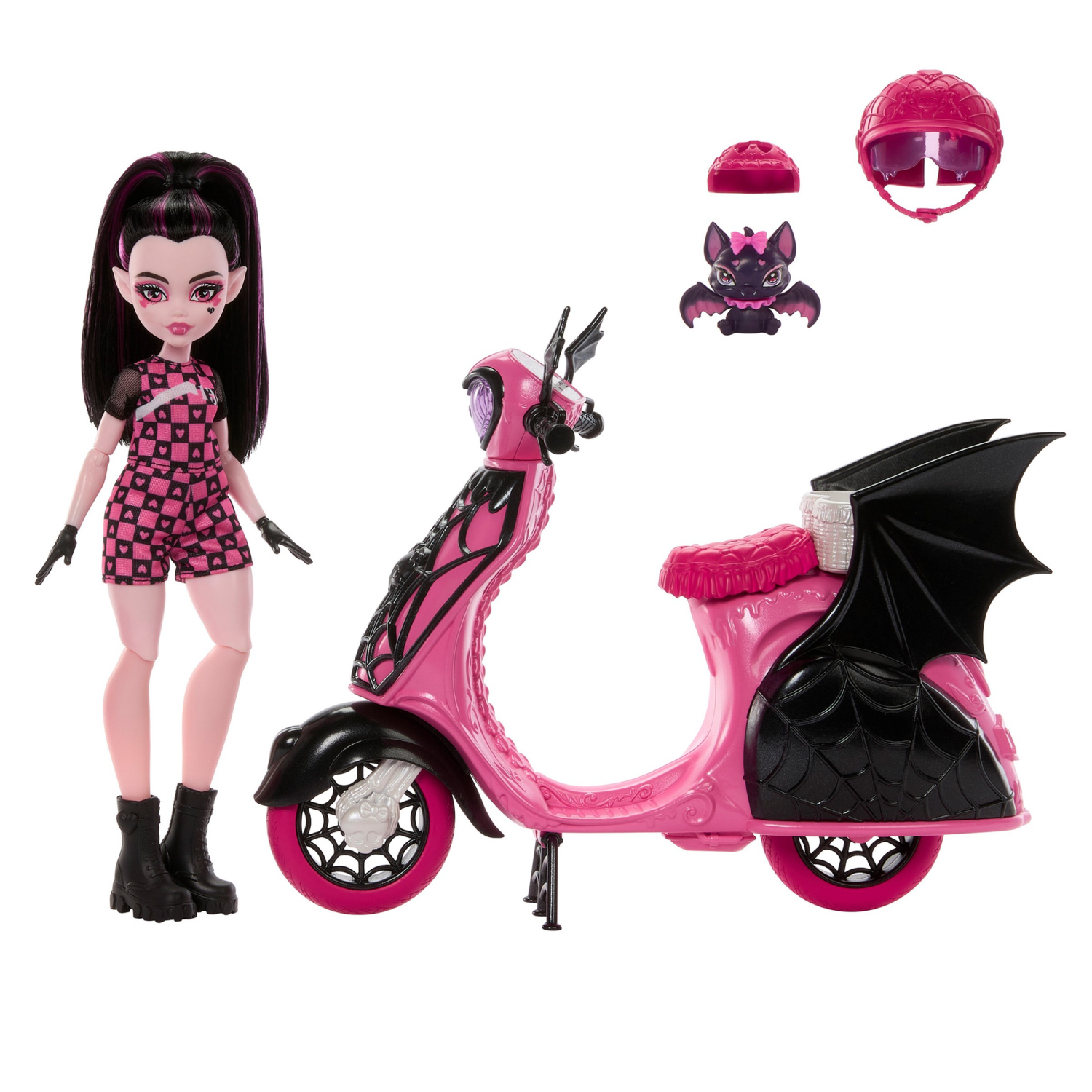 slide 4 of 7, MONSTER HIGH® DRACULAURA VAMPTASTIC Scooter Doll and Vehicle, 1 ct