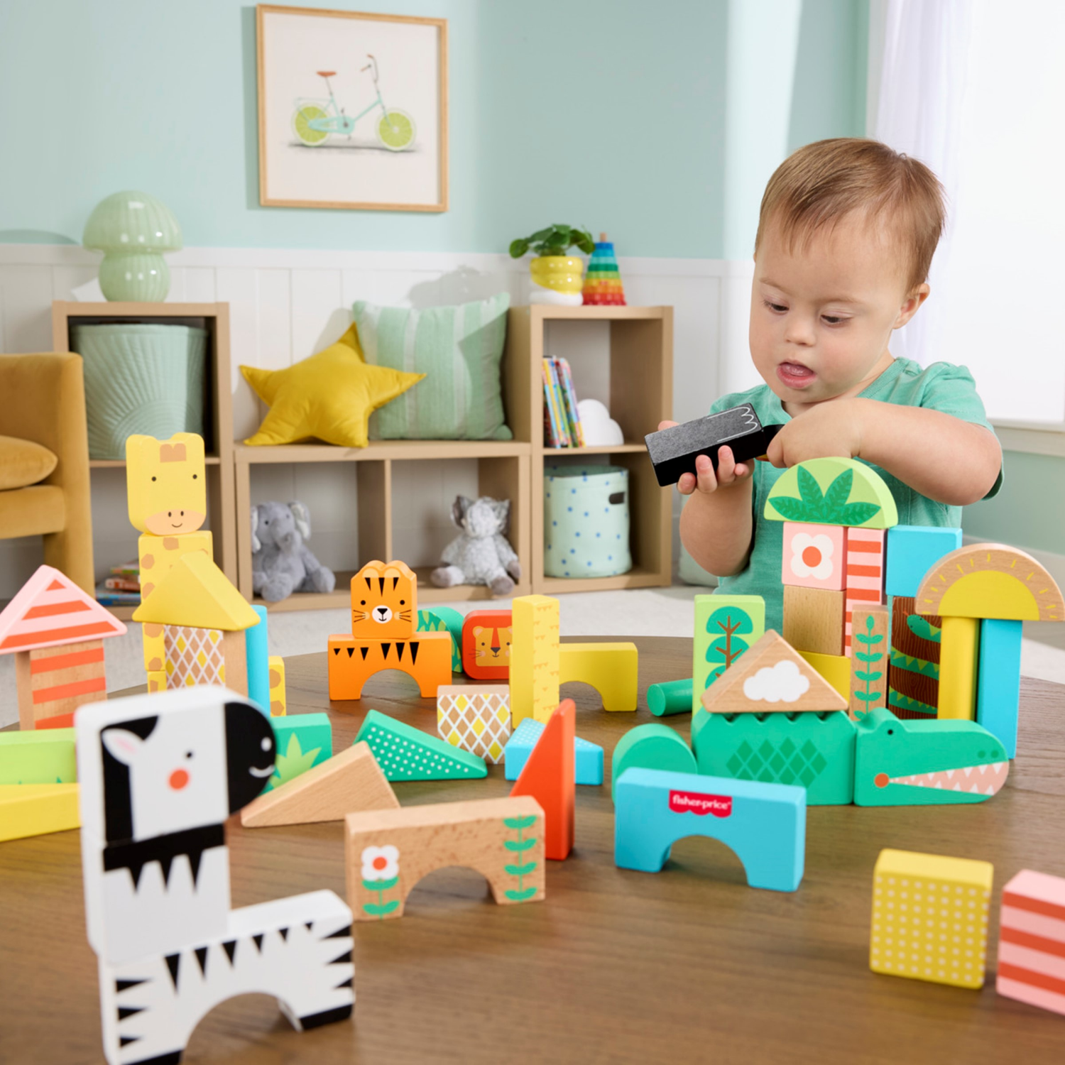 slide 7 of 7, Fisher-Price FP Wooden Jungle Blocks, 1 ct