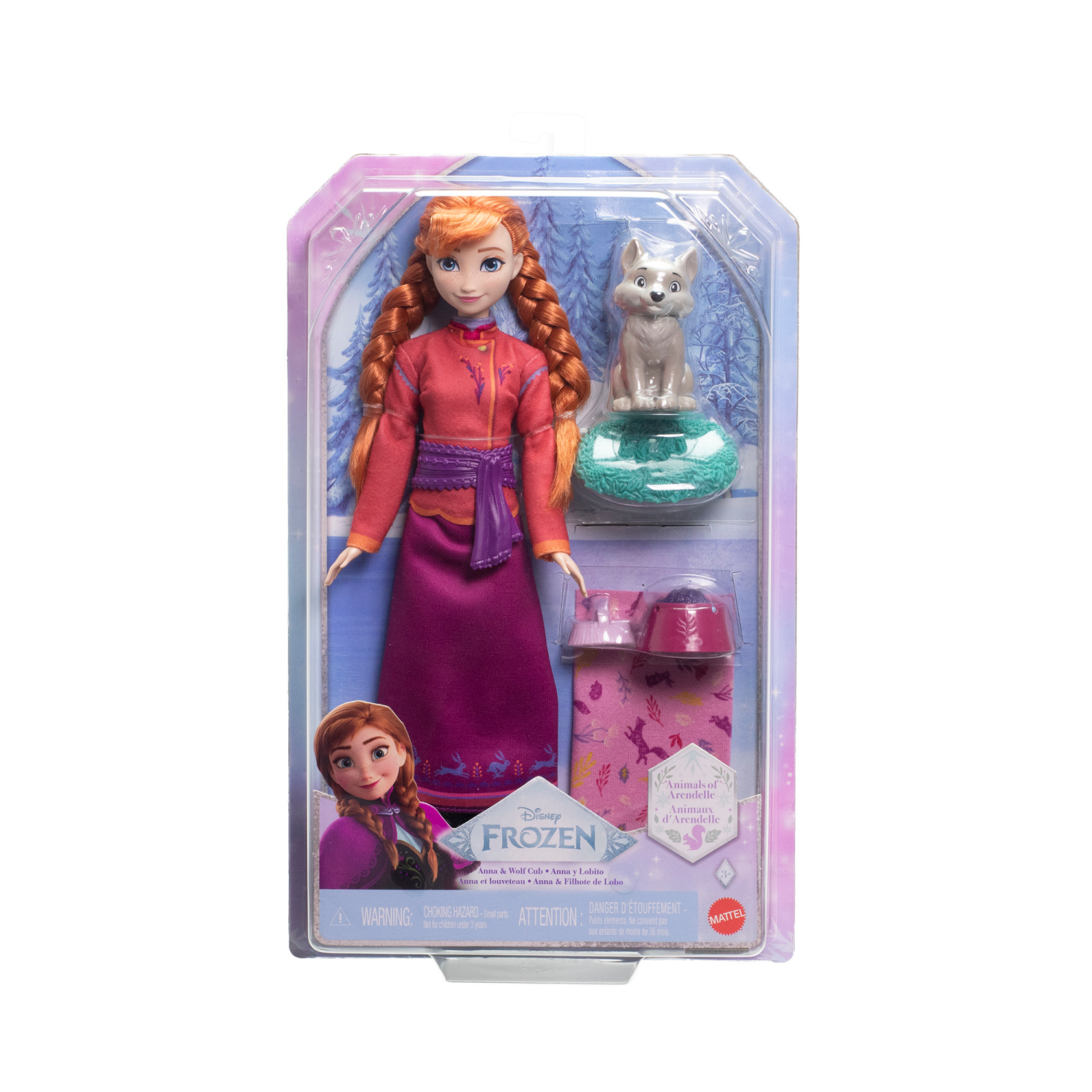 slide 6 of 7, Disney Frozen Anna Doll & Wolf Cub, 1 ct