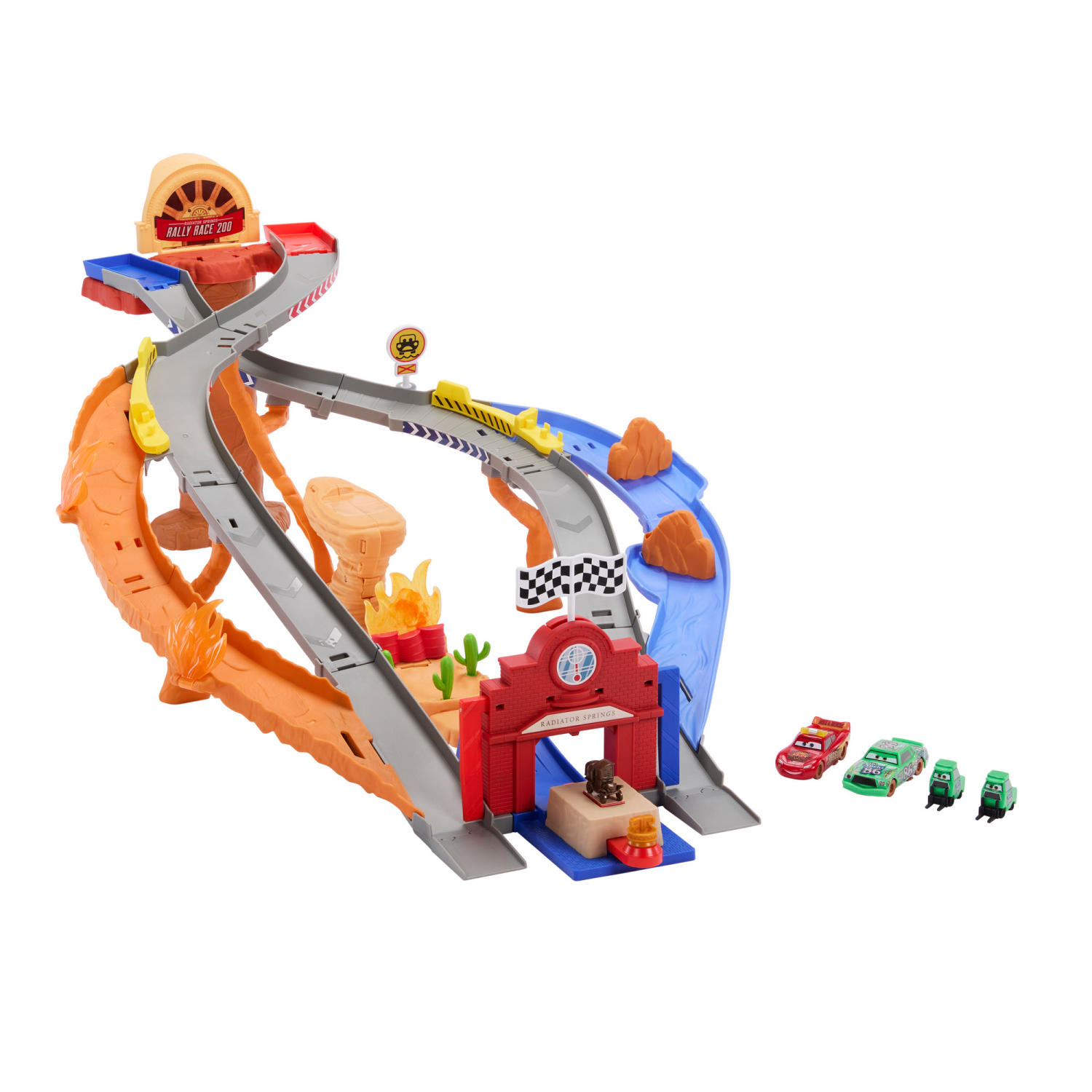 slide 2 of 3, Cars Race & Rescue Playset Toy Vehicle Sets, 1 ct