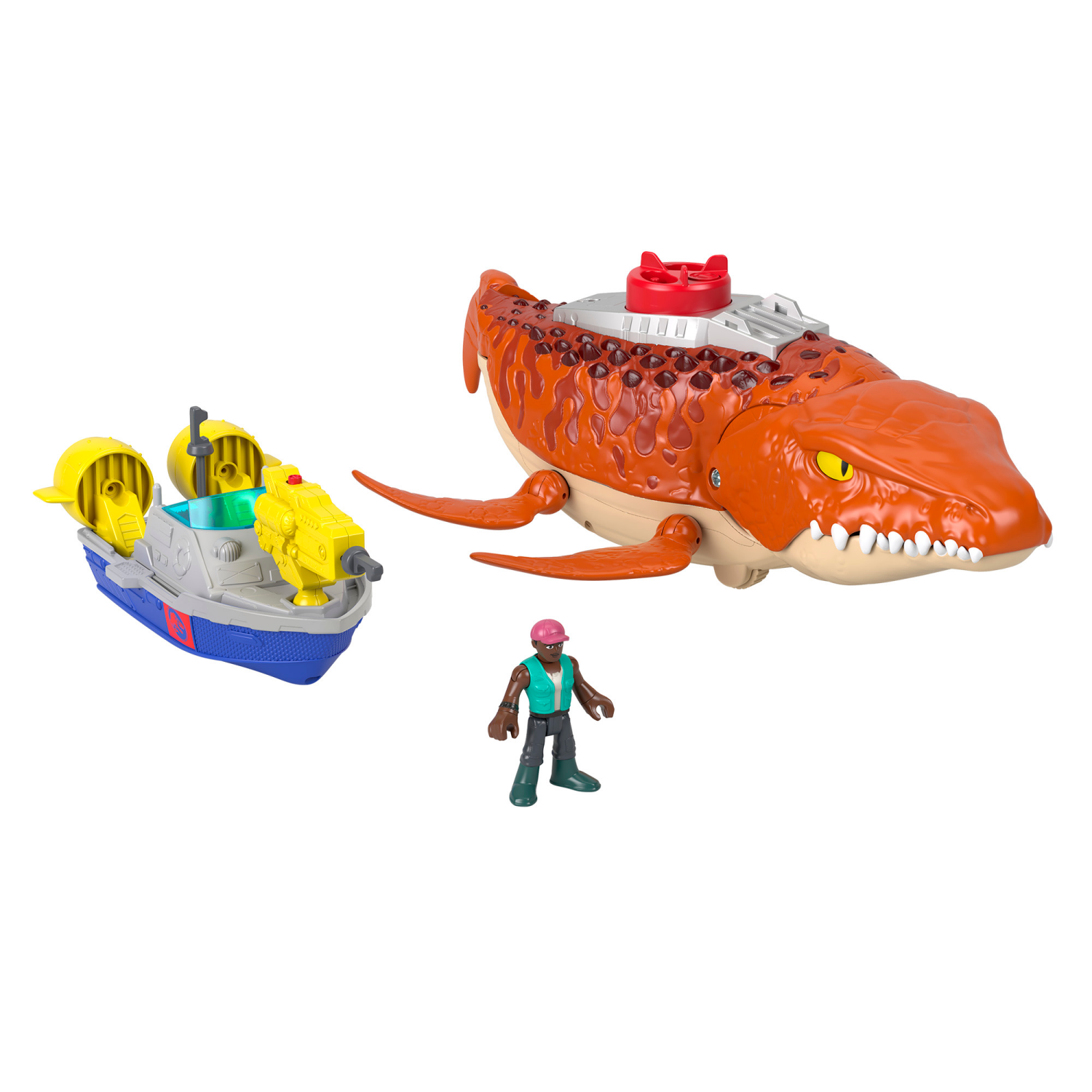 slide 2 of 2, Imaginext Fisher-Price Imaginext Jurassic World Rebirth Aqua Chomp Chase Mosasaurus Dinosaur Toy Playset, 1 ct