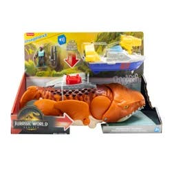 Imaginext Fisher-Price Imaginext Jurassic World Rebirth Aqua Chomp Chase Mosasaurus Dinosaur Toy Playset