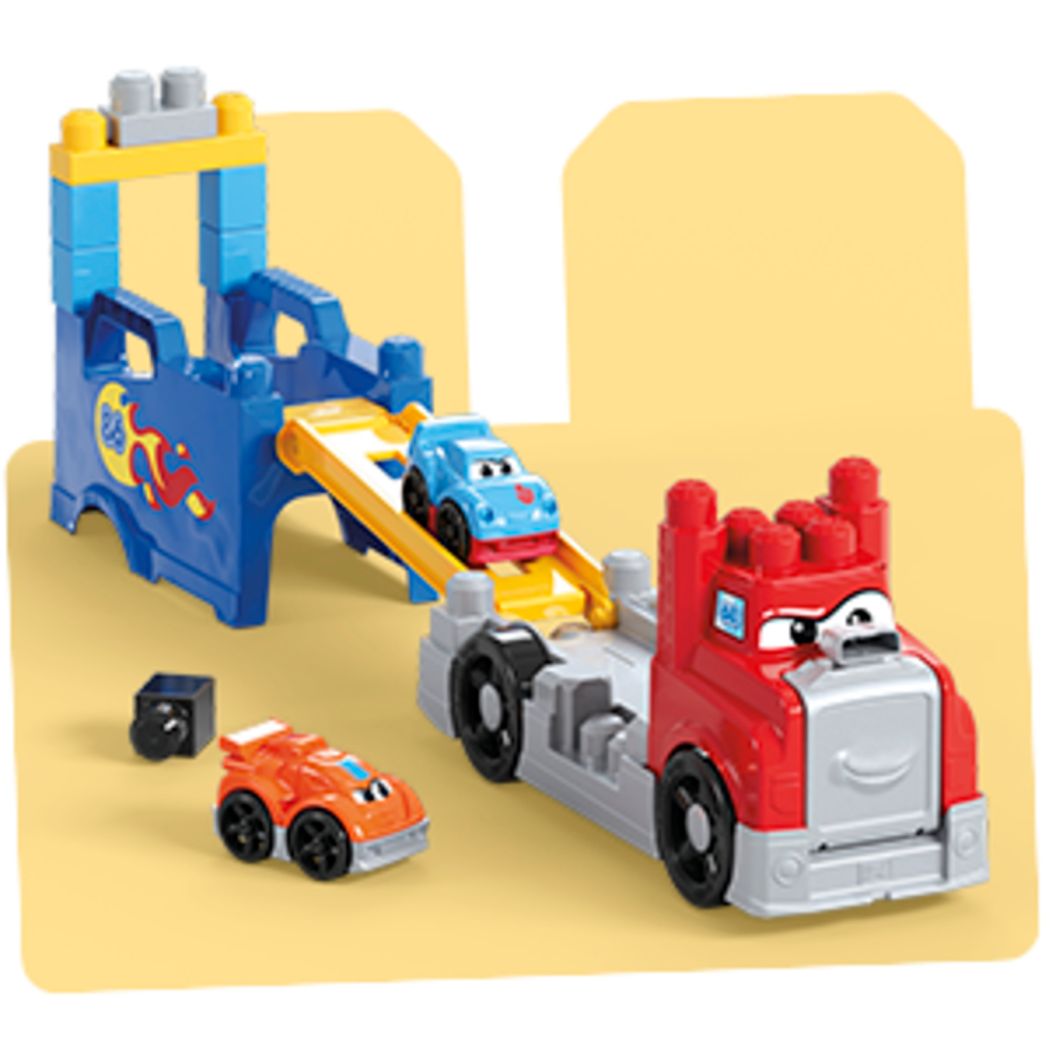 slide 3 of 7, Mega Bloks First Builders Build & Race Rig Toy Blocks for Toddler - 19pc, 19 ct
