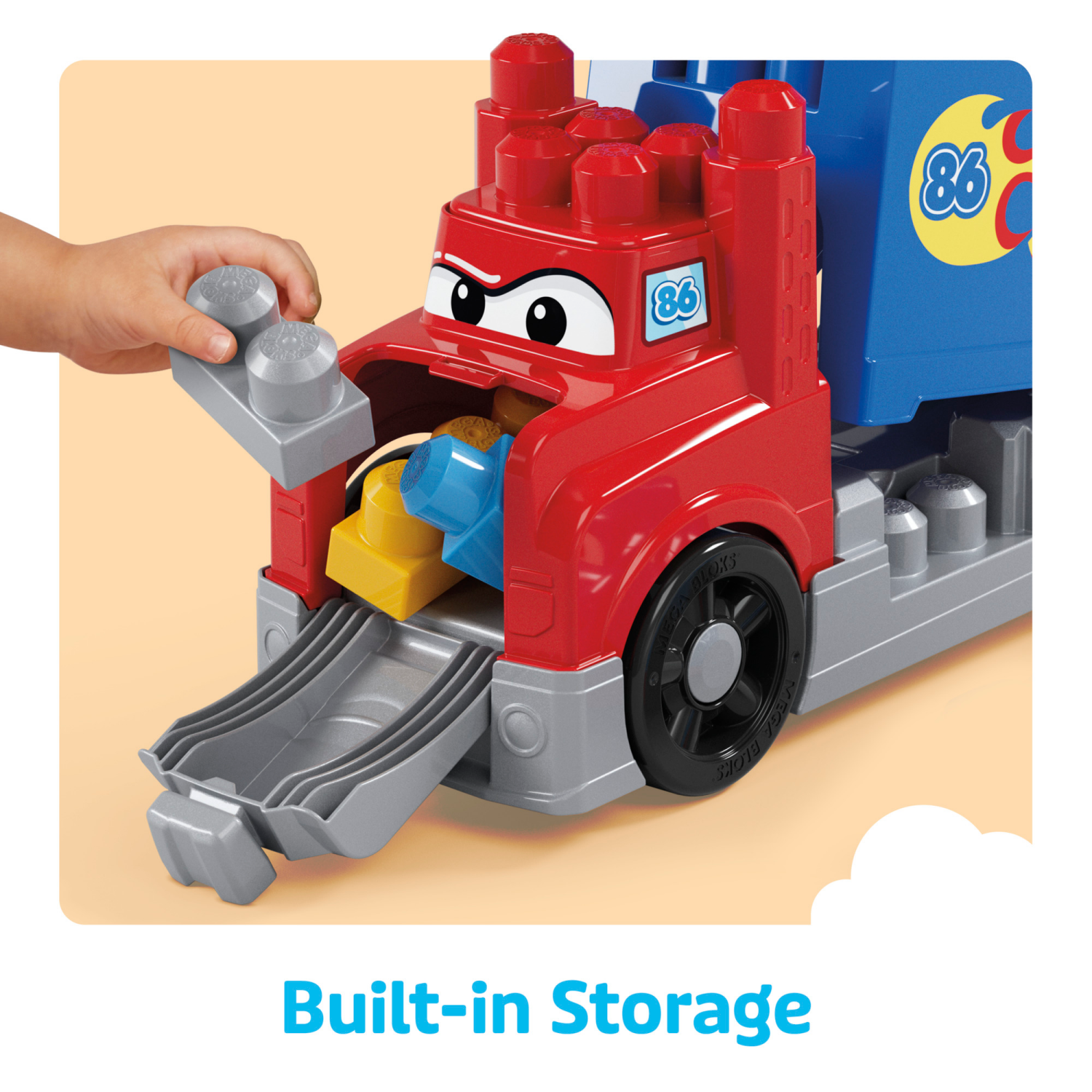slide 7 of 7, Mega Bloks First Builders Build & Race Rig Toy Blocks for Toddler - 19pc, 19 ct