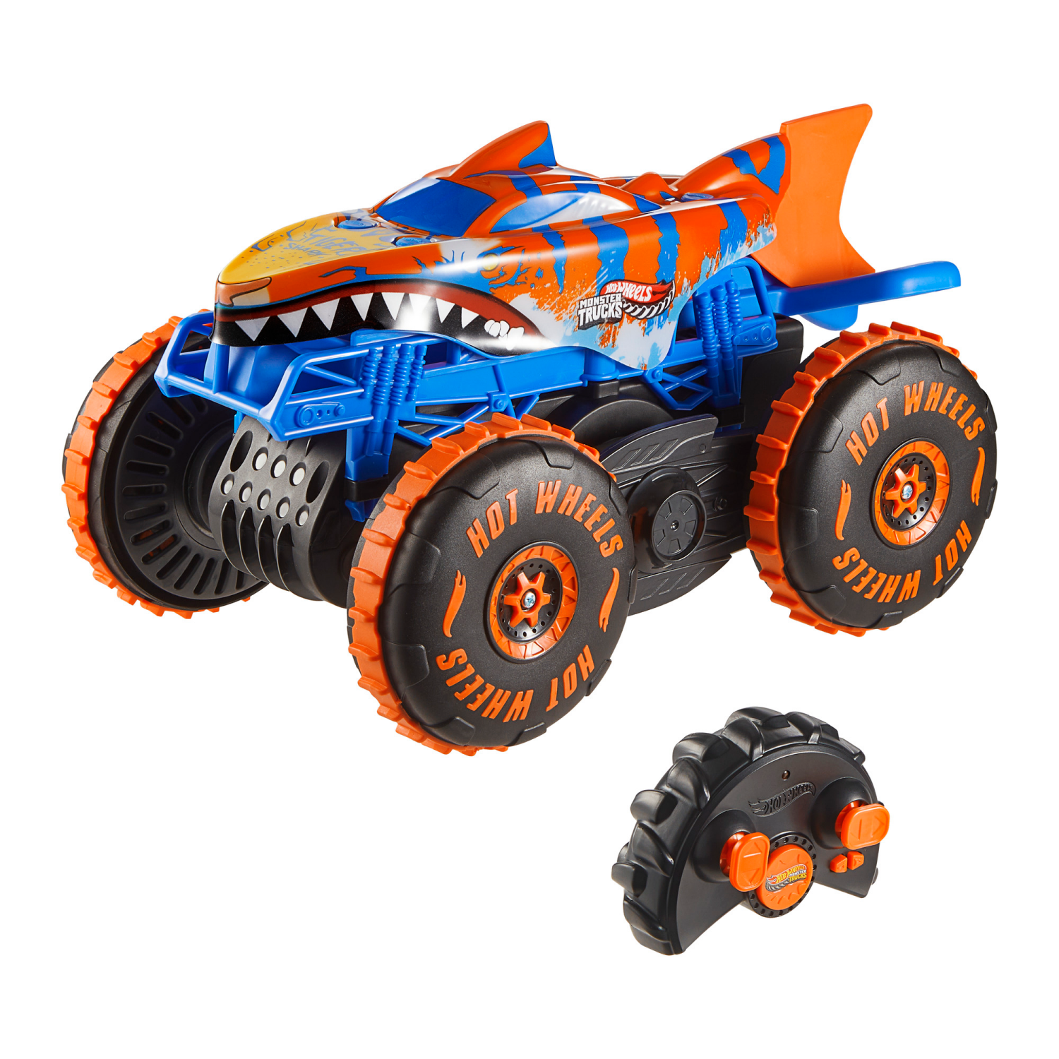 slide 2 of 2, HOT WHEELS® Monster Trucks TIGER SHARK CLIMBER RC Vehicle, 1 ct