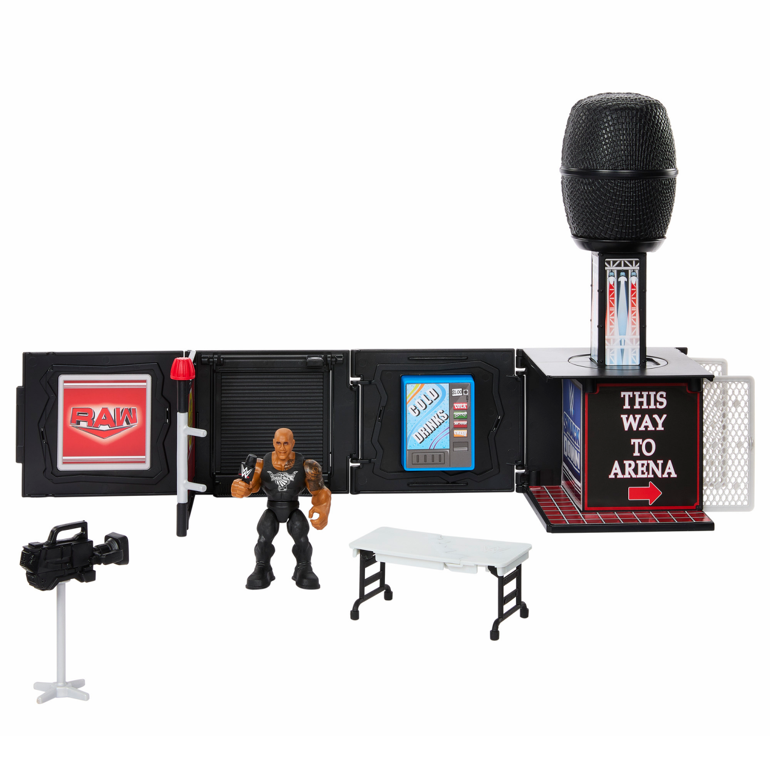 slide 2 of 2, WWE Knuckle Crunchers Final Boss Microphone Playset, 1 ct