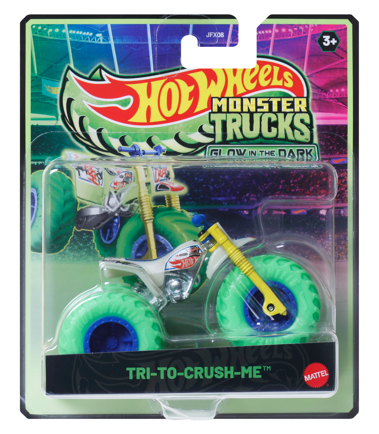 slide 2 of 8, Hot Wheels Monster Trucks Glow in the Dark Assortment, 1 ct