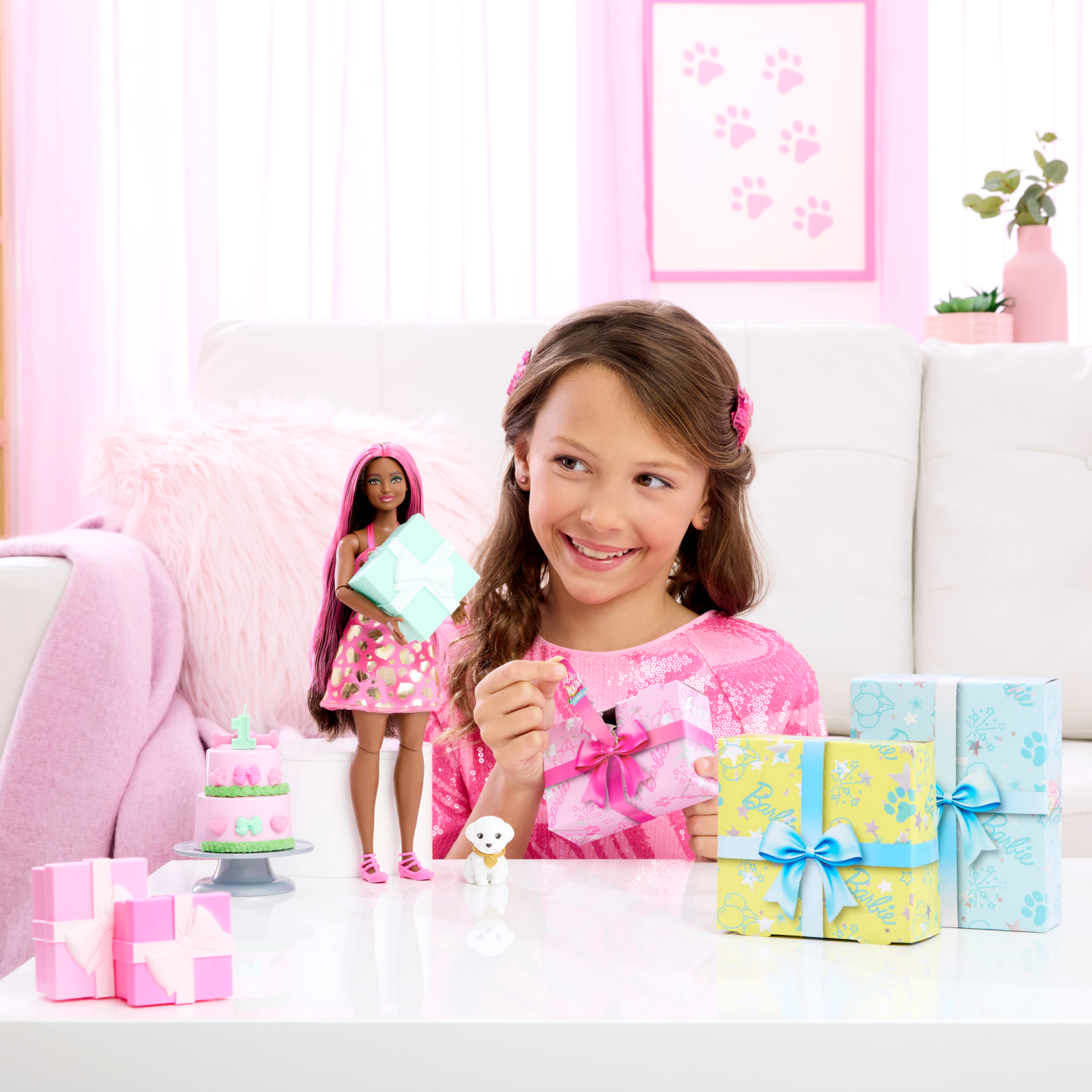 slide 6 of 7, Barbie Party Unboxed Doll and Accessories, 1 ct