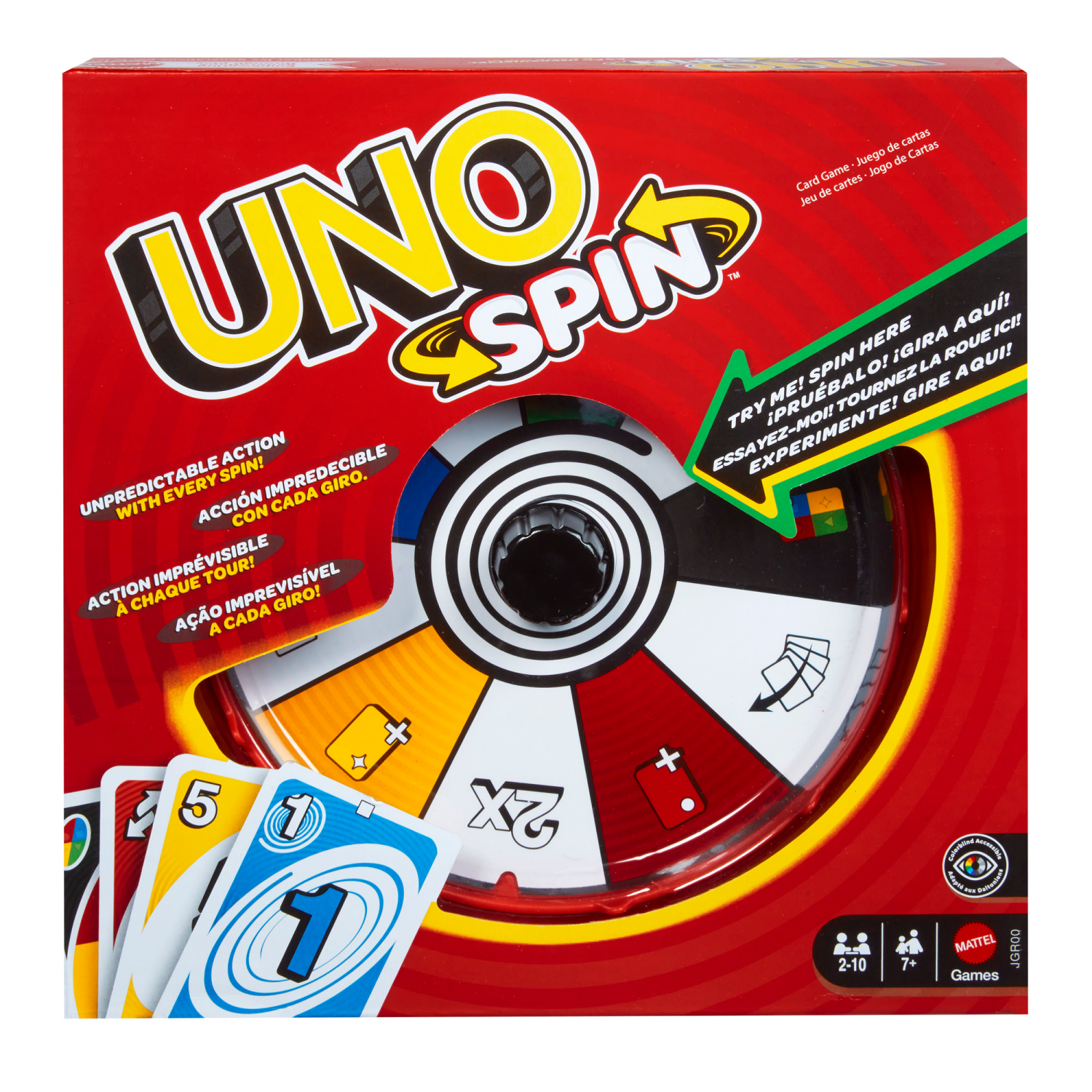 slide 1 of 7, UNO Spin Board Game, 1 ct