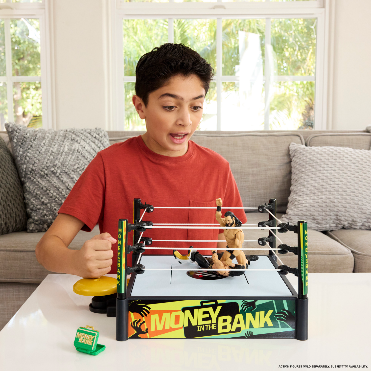 slide 3 of 6, WWE® Money in the Bank® Cash-In Ring Playset, 1 ct