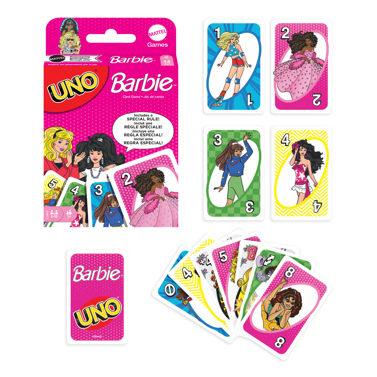 slide 2 of 5, UNO Barbie Card Game, 1 ct