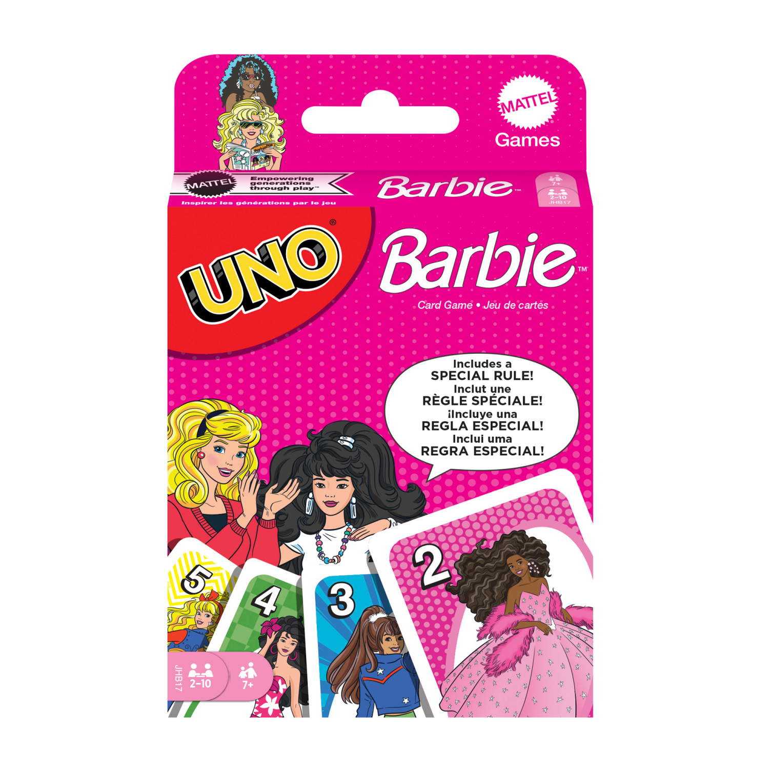 slide 1 of 5, UNO Barbie Card Game, 1 ct