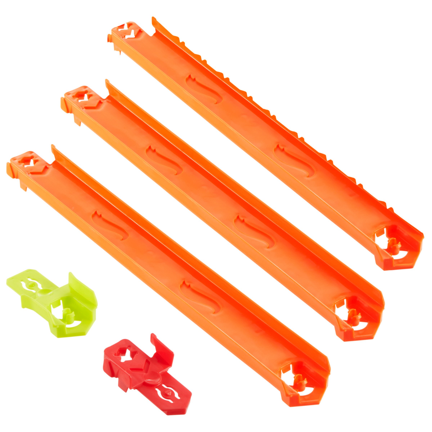 slide 3 of 3, Hot Wheels Track Creator Straight Track Pack 3' of Speed Snap Track and 2 Adapters, 3 ft