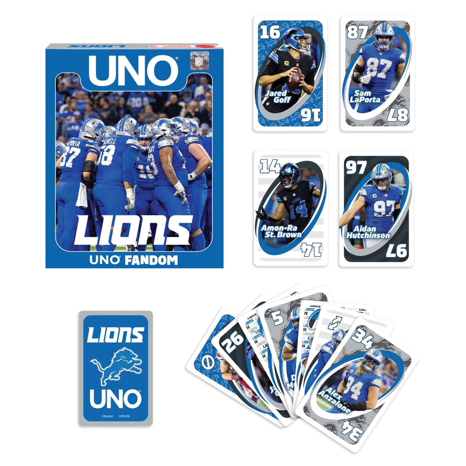 slide 2 of 2, UNO® Fandom Detroit Lions, 1 ct