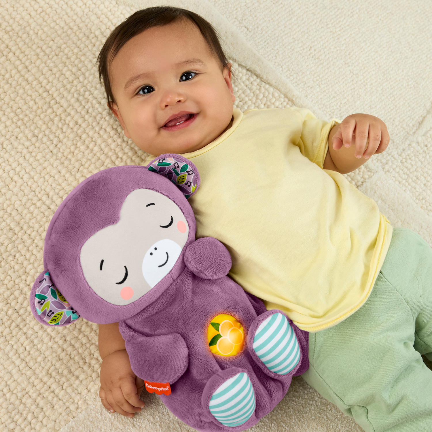 slide 4 of 4, Fisher-Price FP Soothe 'n Snuggle Purple Monkey, 1 ct