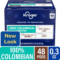 Kroger® 100% Colombian Medium Dark Roast Coffee Pods