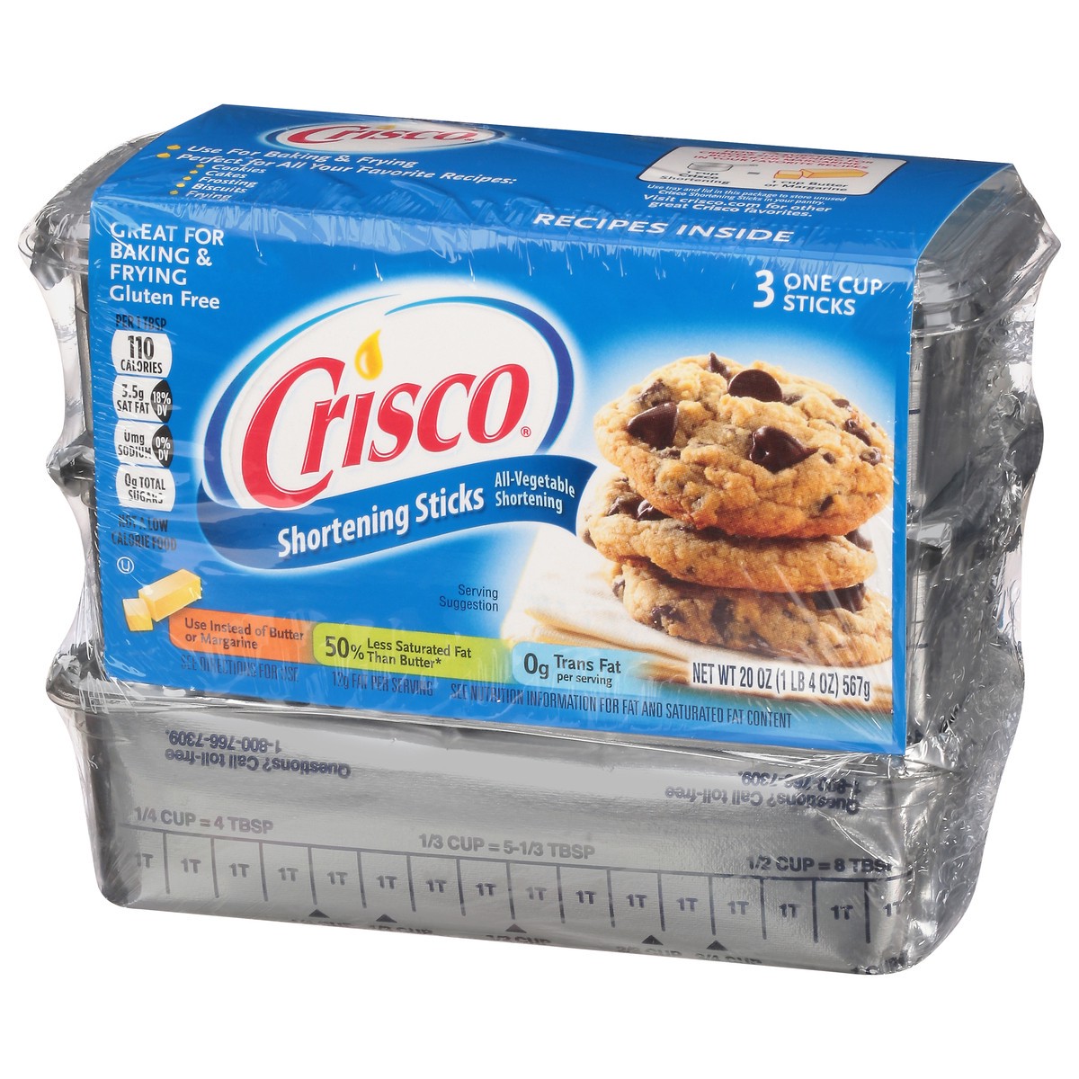 slide 12 of 13, Crisco All-Vegetable Shortening Sticks, 20 oz, 3 ct