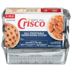 Crisco All-Vegetable Shortening Sticks, Gluten-Free, 20 oz