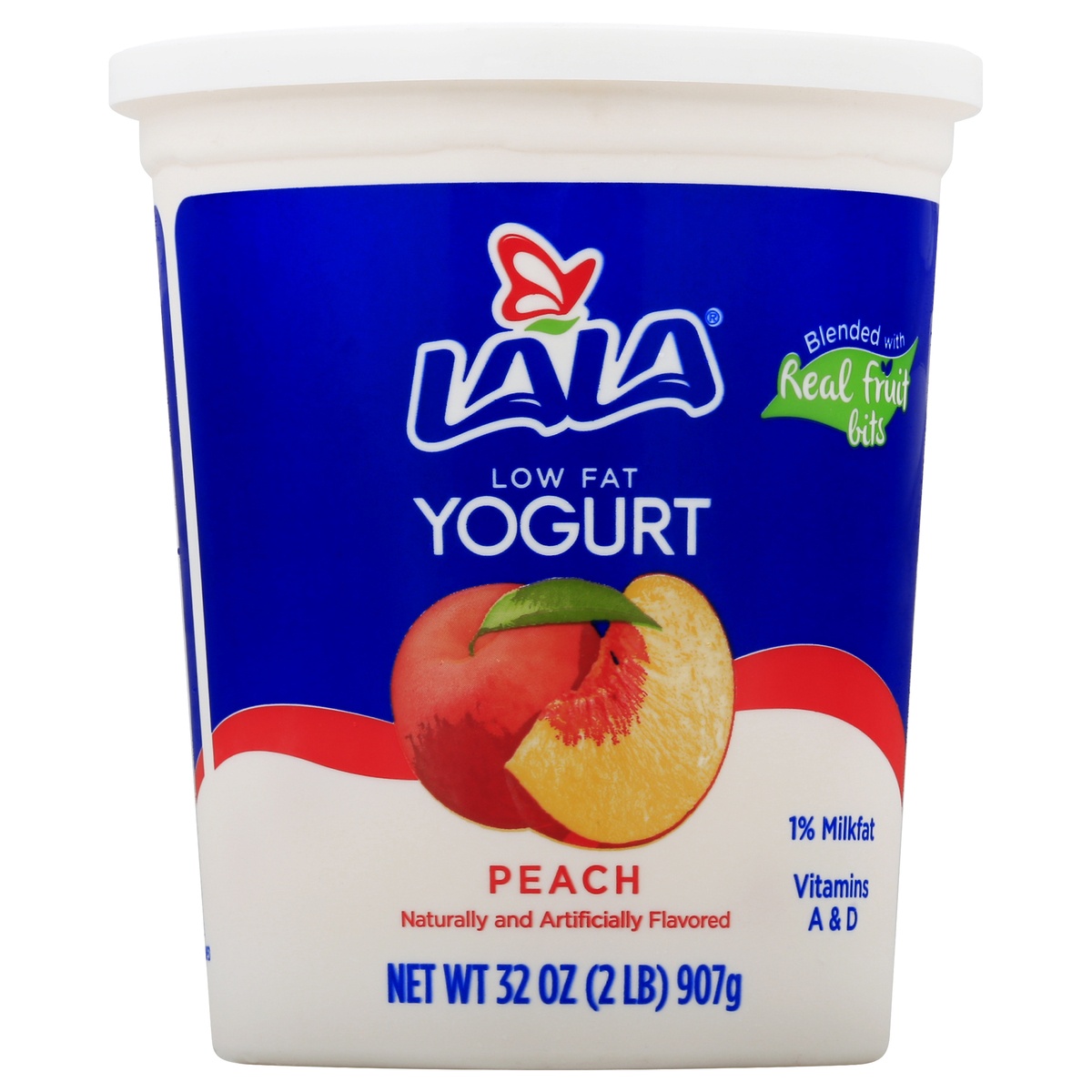 slide 1 of 5, LALA Low-Fat Peach Yogurt, 6 ct; 32 oz