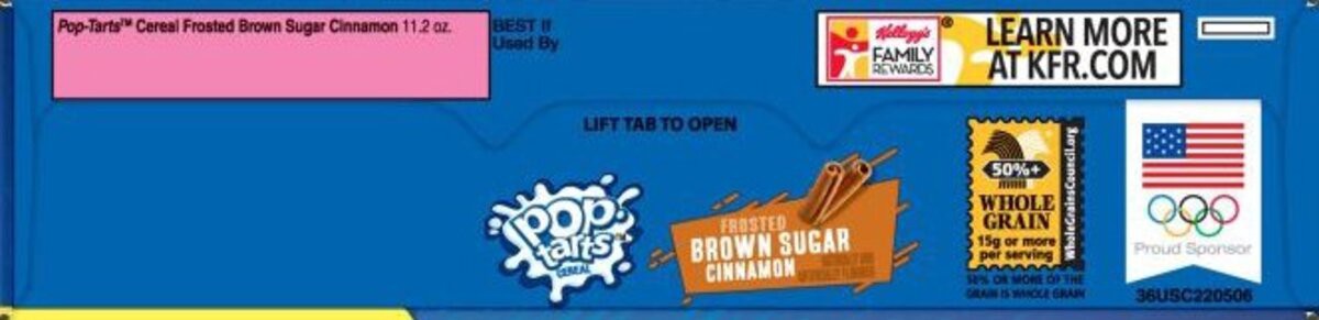slide 5 of 9, Kellogg's Pop-Tarts Frosted Brown Sugar Cinnamon Breakfast Cereal, 11.2 oz