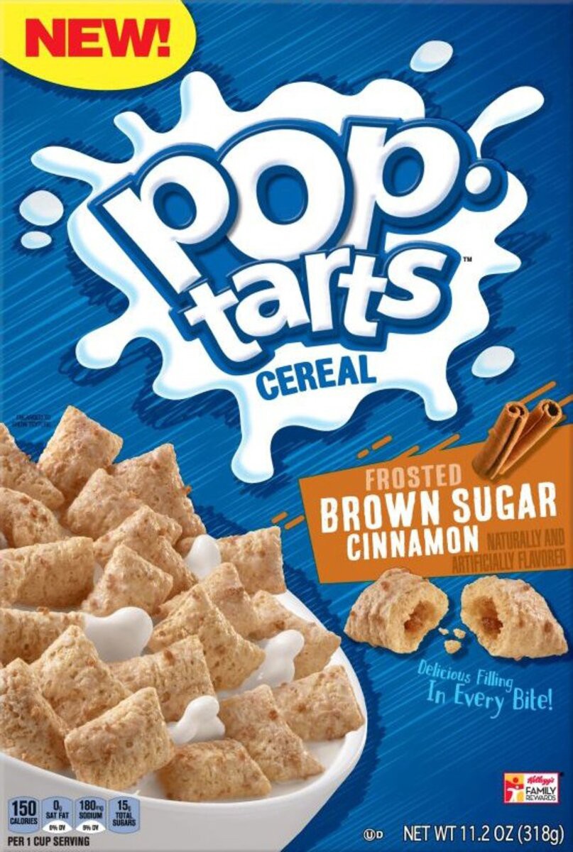 slide 8 of 9, Kellogg's Pop-Tarts Frosted Brown Sugar Cinnamon Breakfast Cereal, 11.2 oz