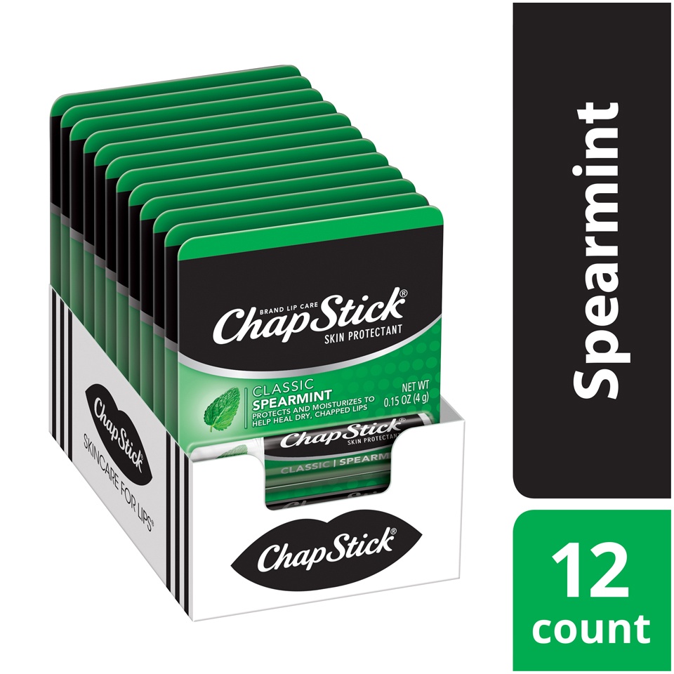 Chapstick Classic Skin Protectant Spearmint Flavor Lip Balm Tube 0 15