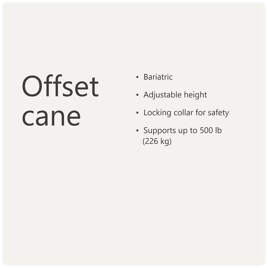 slide 2 of 5, Walgreens Bariatric Offset Cane, 1 ct