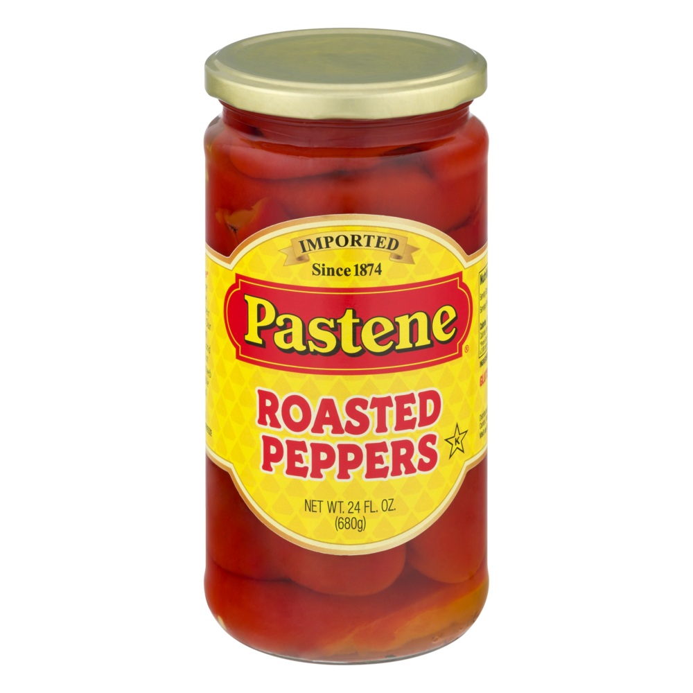 slide 1 of 1, Pastene Imported Roasted Peppers, 24 oz