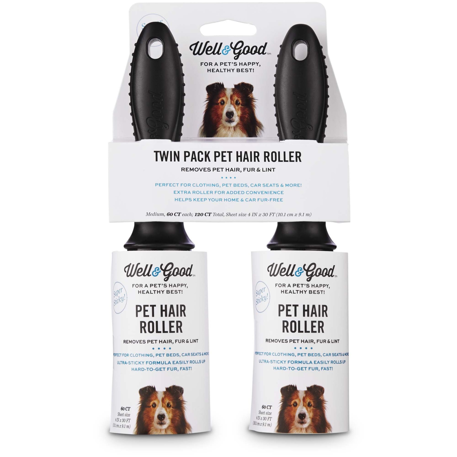 slide 1 of 1, Well & Good Twin Pack Pet Hair Rollers, 1 ct