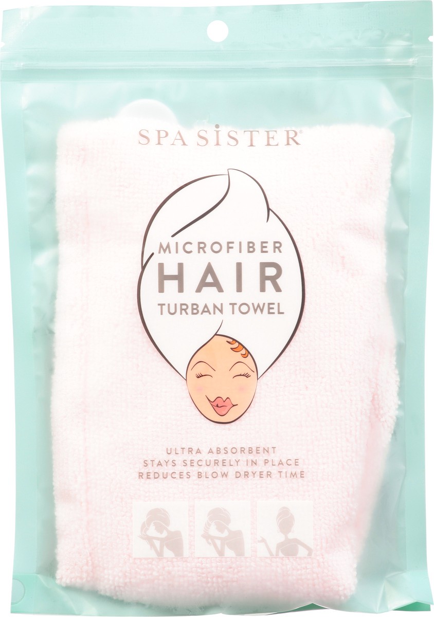 slide 10 of 12, Spa Sisters Spa Sister Microfiber Hair Turban Towel 1 ea, 1 ct