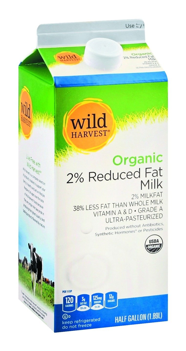 slide 1 of 1, Wild Harvest Organic 2% Reduced Fat Milk, 64 fl oz