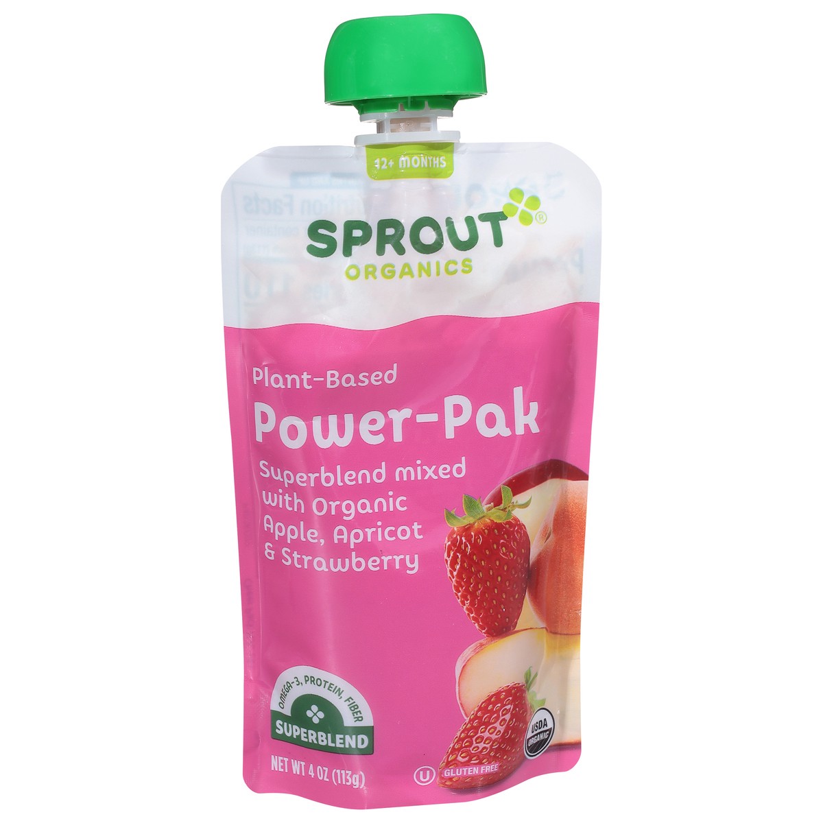 slide 4 of 9, Sprout Organics Power-Pak 12+ Months Plant-Based Superblend 4 oz, 4 oz