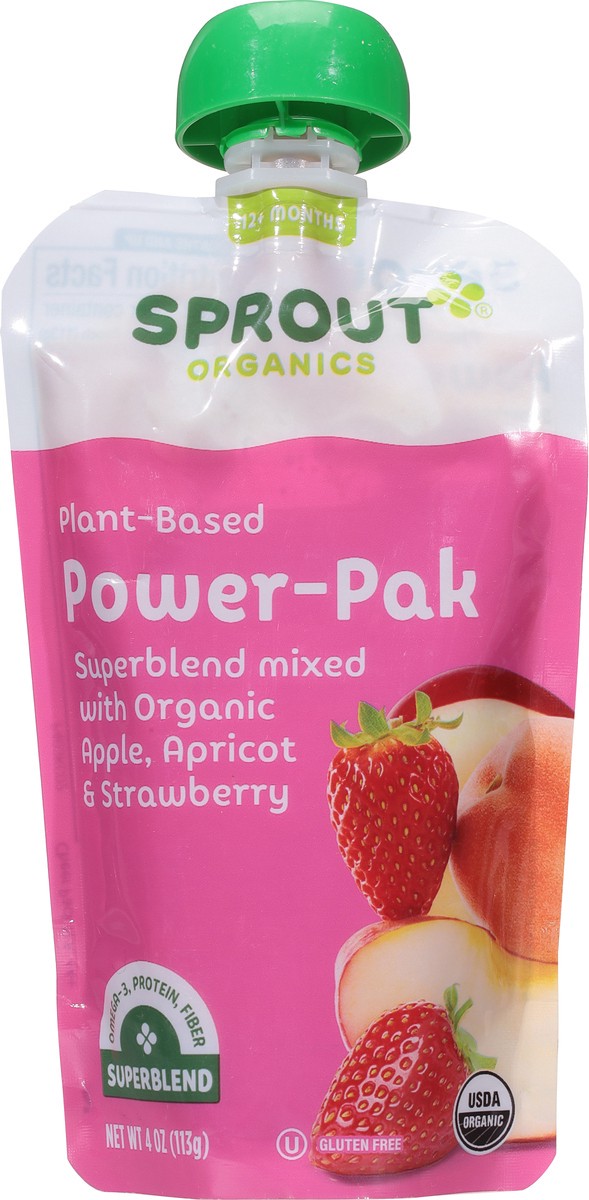 slide 3 of 9, Sprout Organics Power-Pak 12+ Months Plant-Based Superblend 4 oz, 4 oz