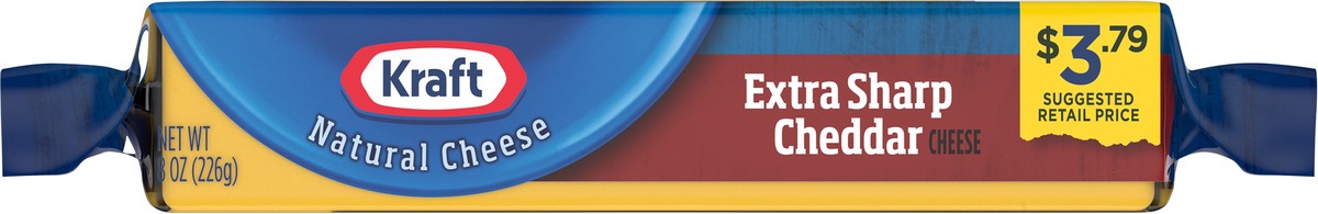 slide 12 of 13, Kraft Extra Sharp Cheddar Cheese 8 oz, 8 oz