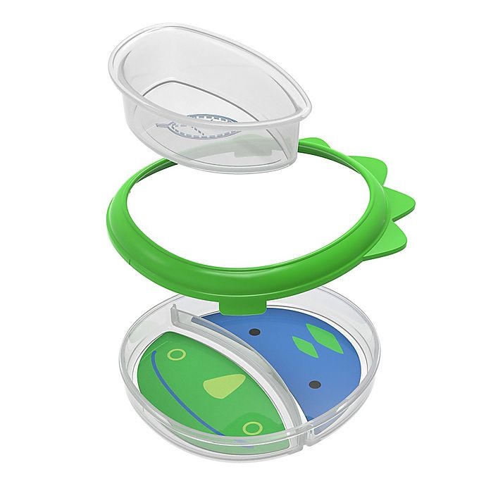 slide 3 of 3, Skip Hop SKIP*HOP Zoo Dino Smart Serve Non-Slip Training Set - Green, 1 ct