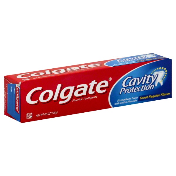 slide 1 of 1, Colgate Toothpaste, Fluoride, Cavity Protection, Great Regular Flavor, 6.4 oz